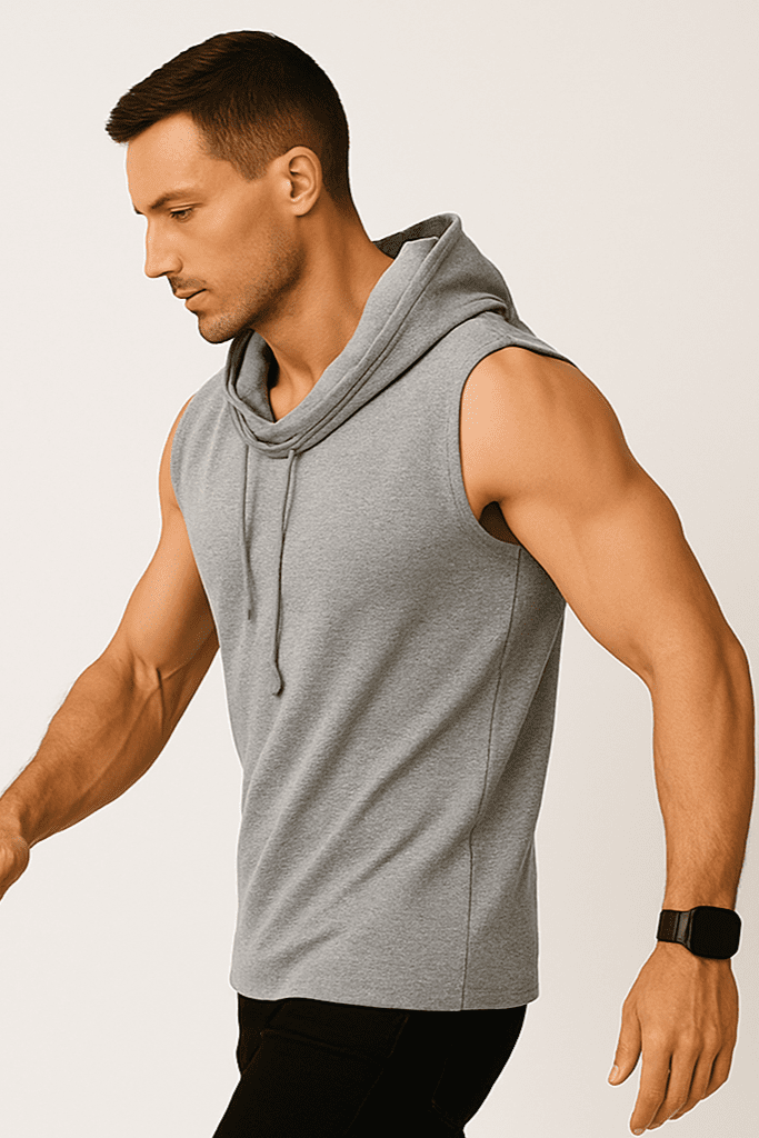 Koszulka męska bez rękawów Urban Flex szara W5506 - DANNY