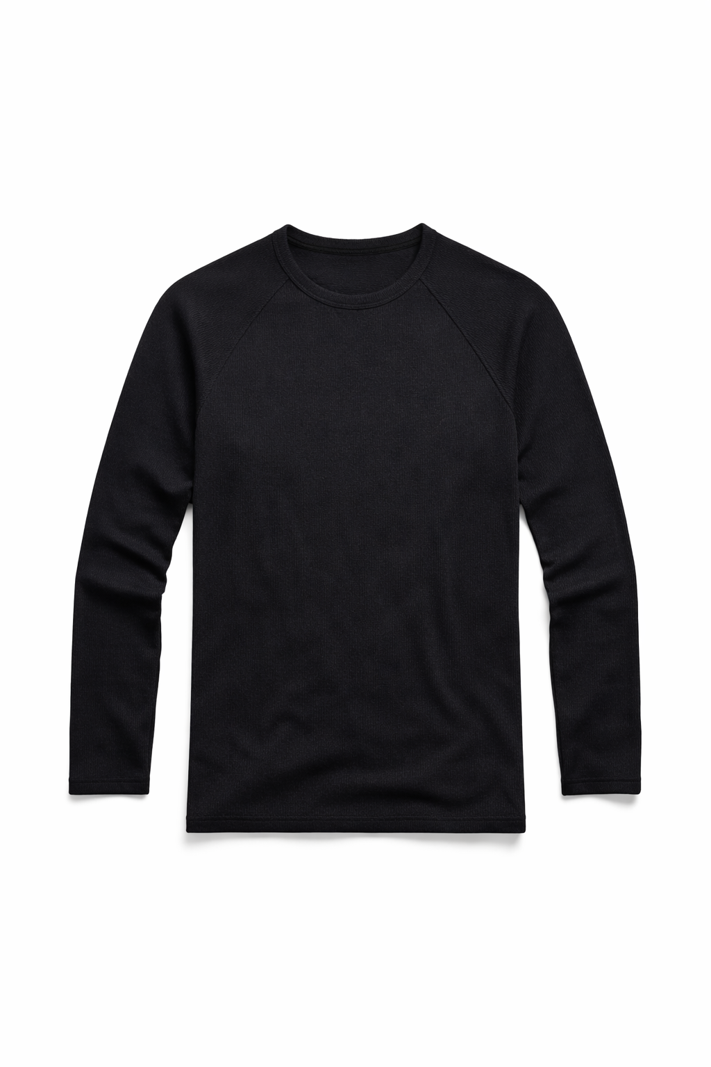 Longsleeve męski czarny prążek dopasowany model premium-