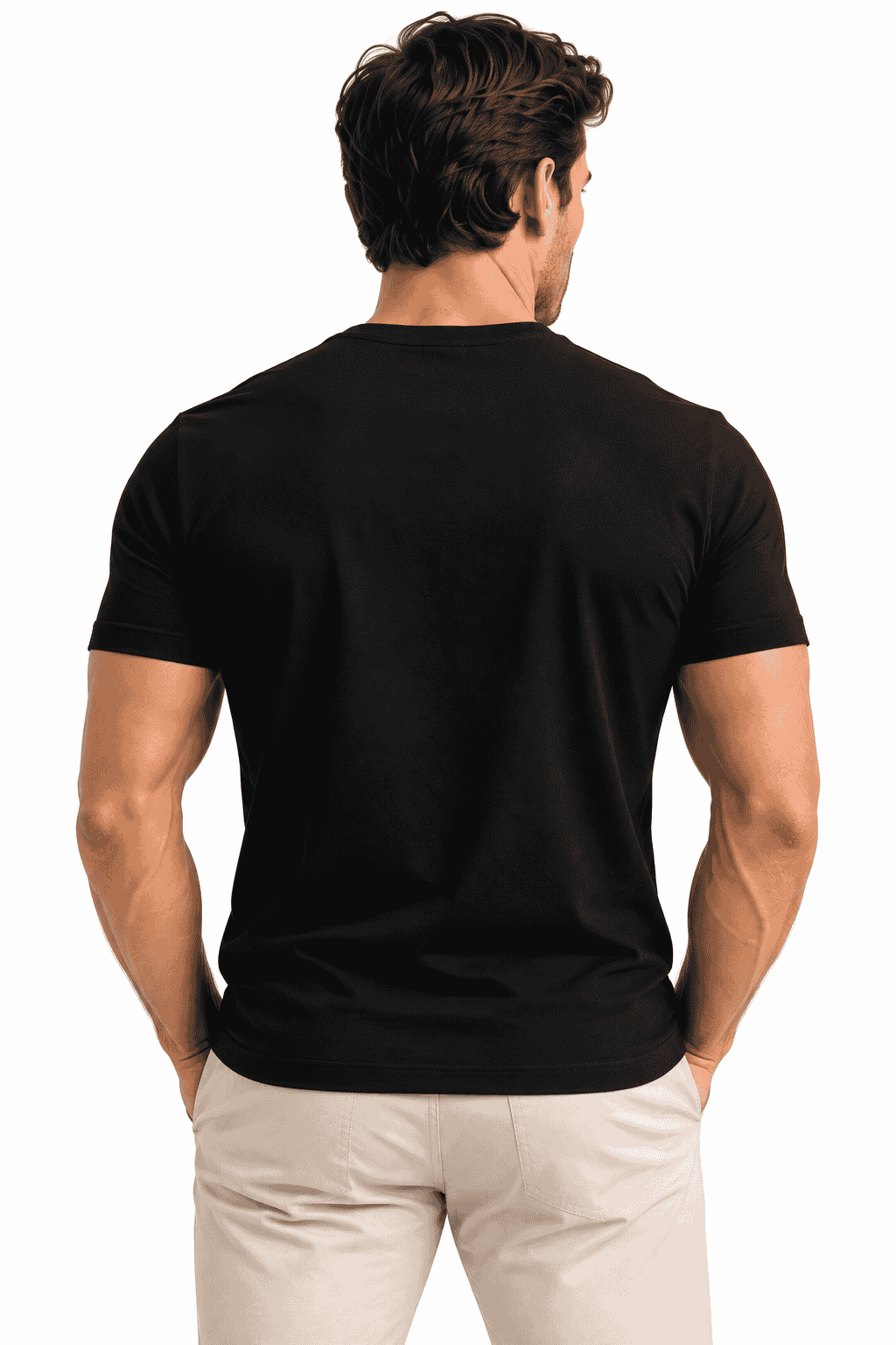 koszulka meska henley czarna danny tyl