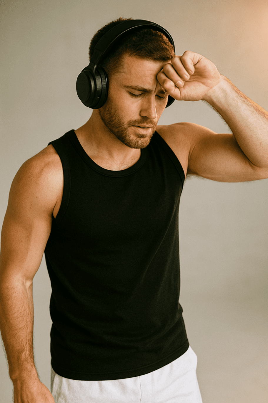 Koszulka męska Tank top bez rękawów czarna W5509 - DANNY