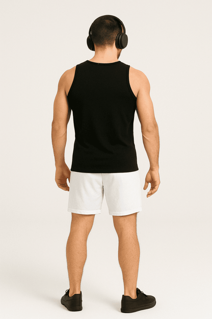 Koszulka męska Tank top bez rękawów czarna W5509 - DANNY