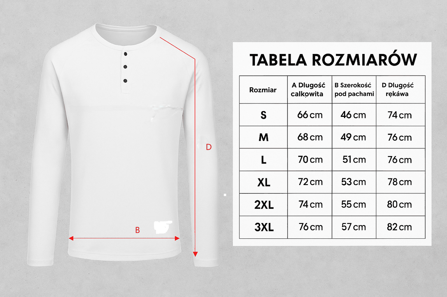Koszulka męska z długim rękawem z guzikami czarna W5507 - DANNY