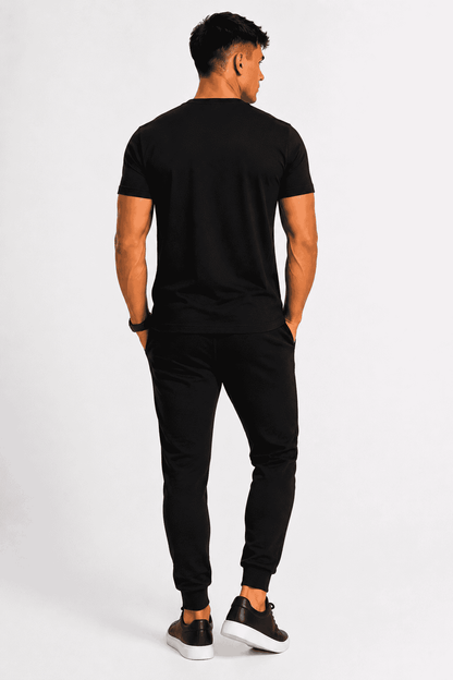 koszulka meska henley czarna danny tyl