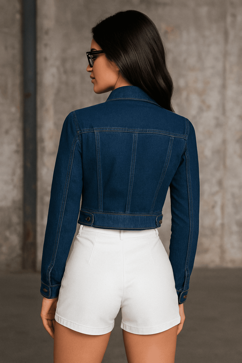 Kurtka damska jeansowa katana - granatowa S2009 - DANNY