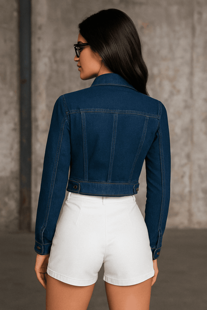 Kurtka damska jeansowa katana - granatowa S2009 - DANNY