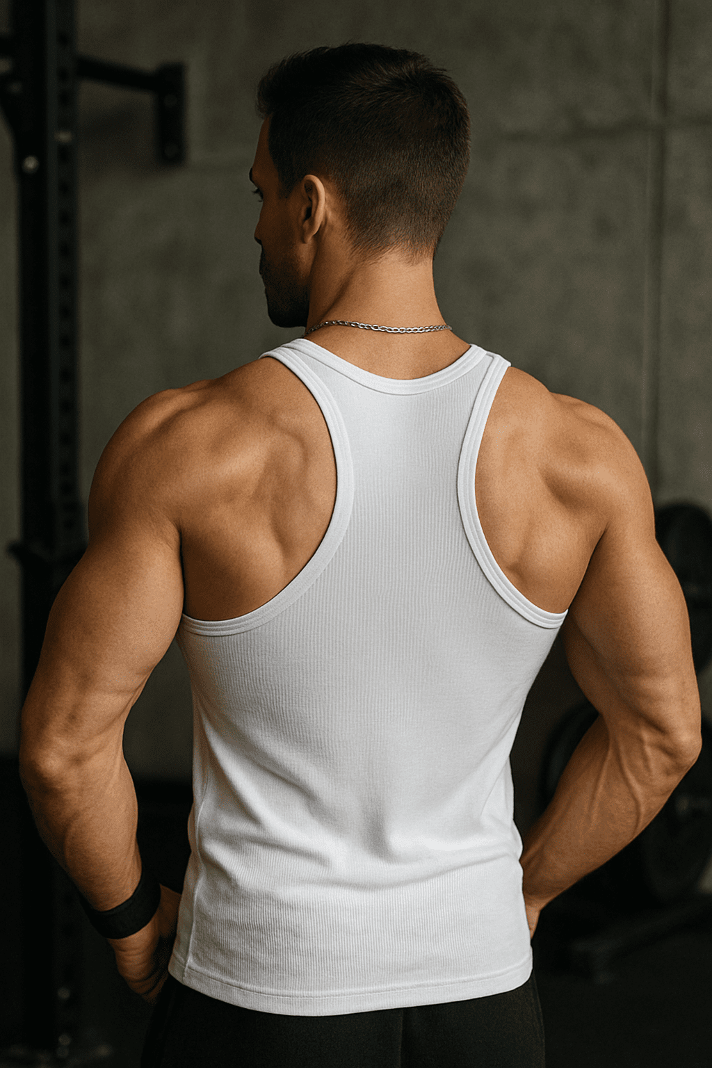 Męska Bokserka Prążkowana biała W5508 - DANNY