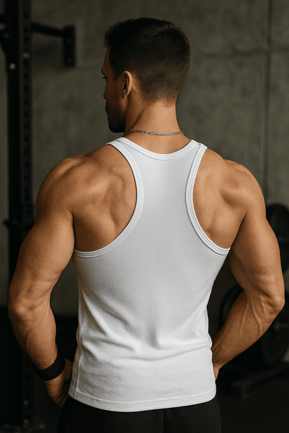 Męska Bokserka Prążkowana biała W5508 - DANNY