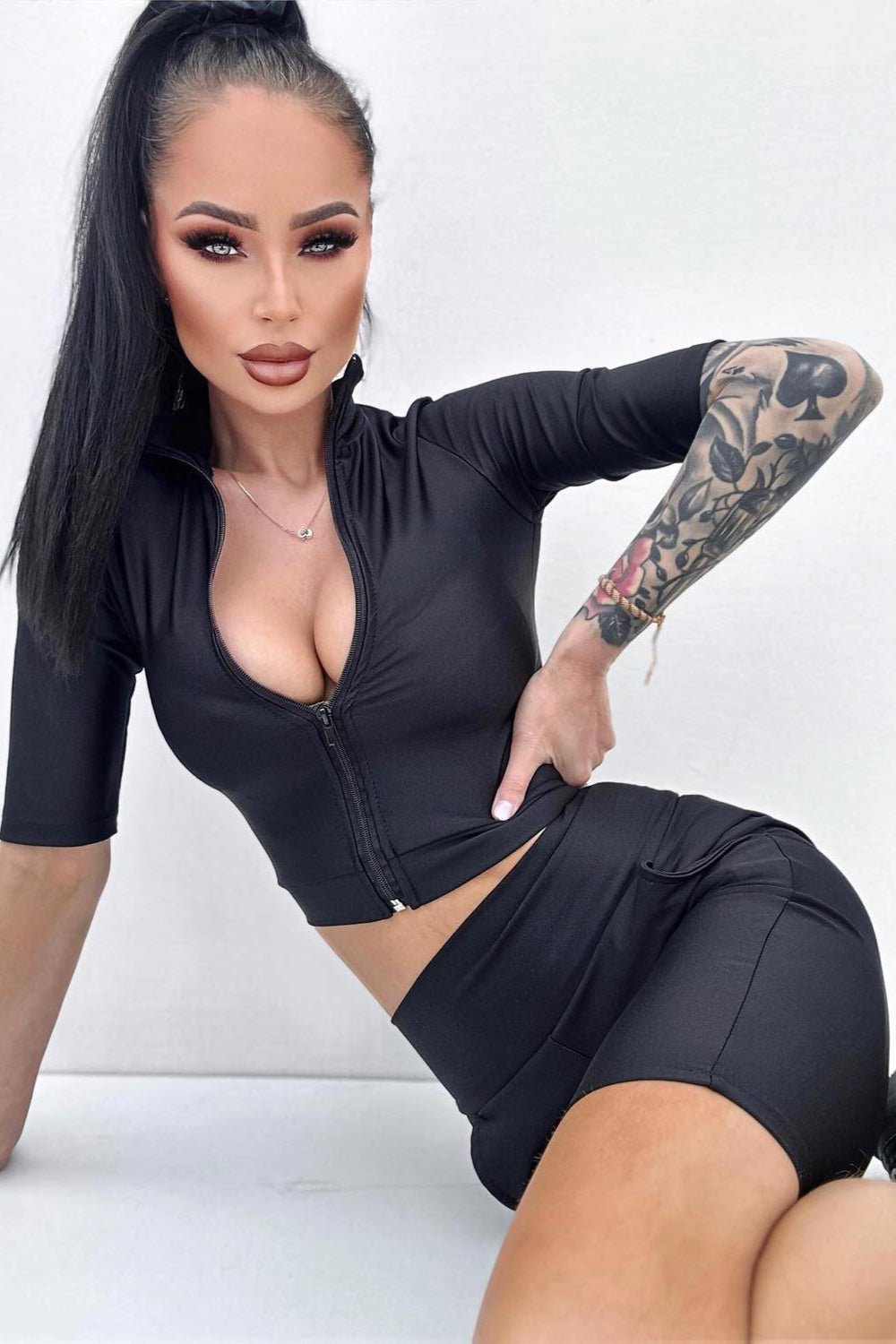 Spodenki push - up z lukry czarny S169 - DANNY