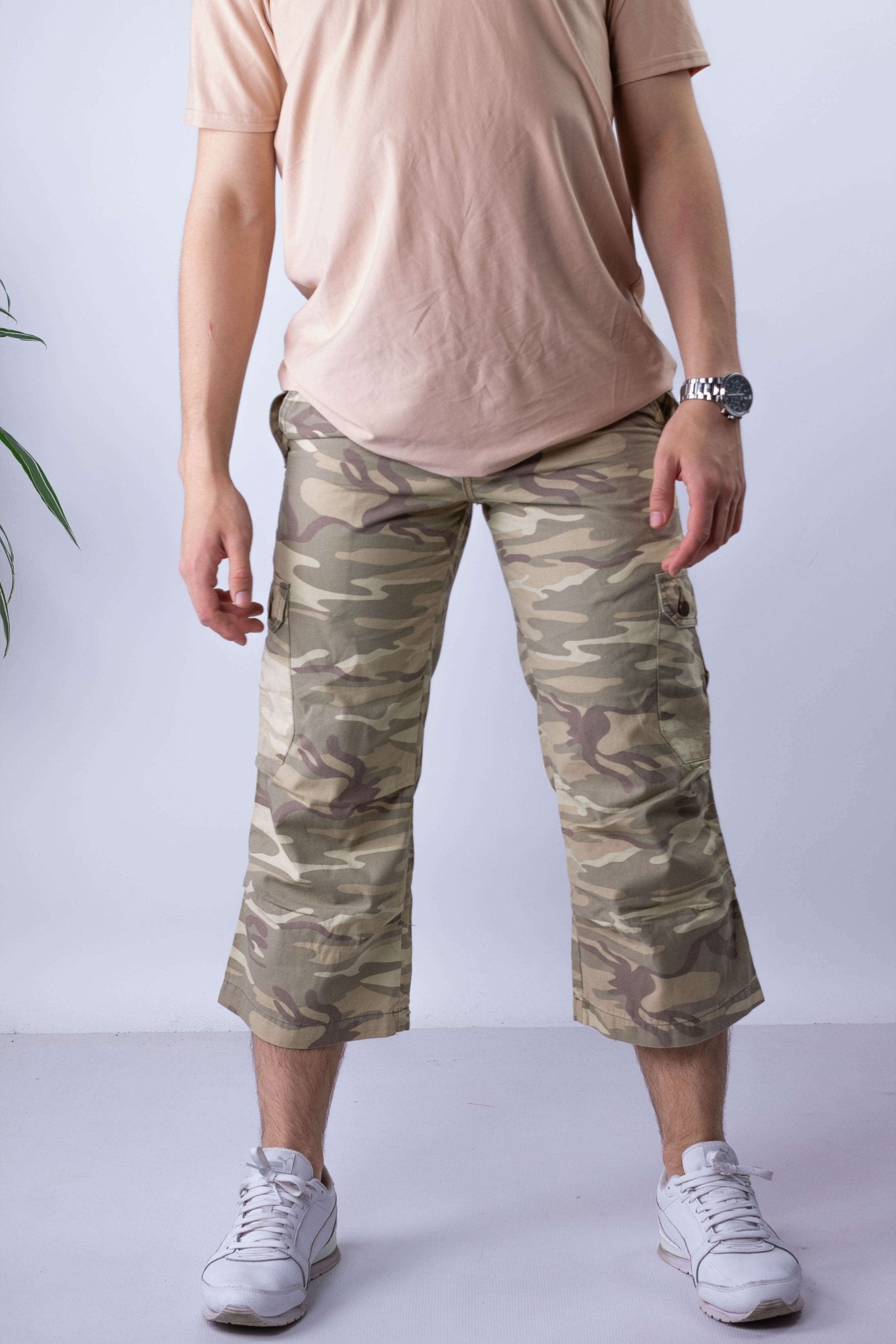 Spodnie bojówki męskie 3/4 moro W5404 - DANNY