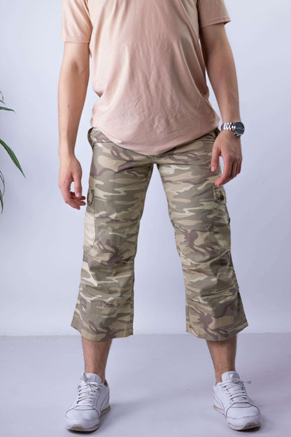 Spodnie bojówki męskie 3/4 moro W5404 - DANNY