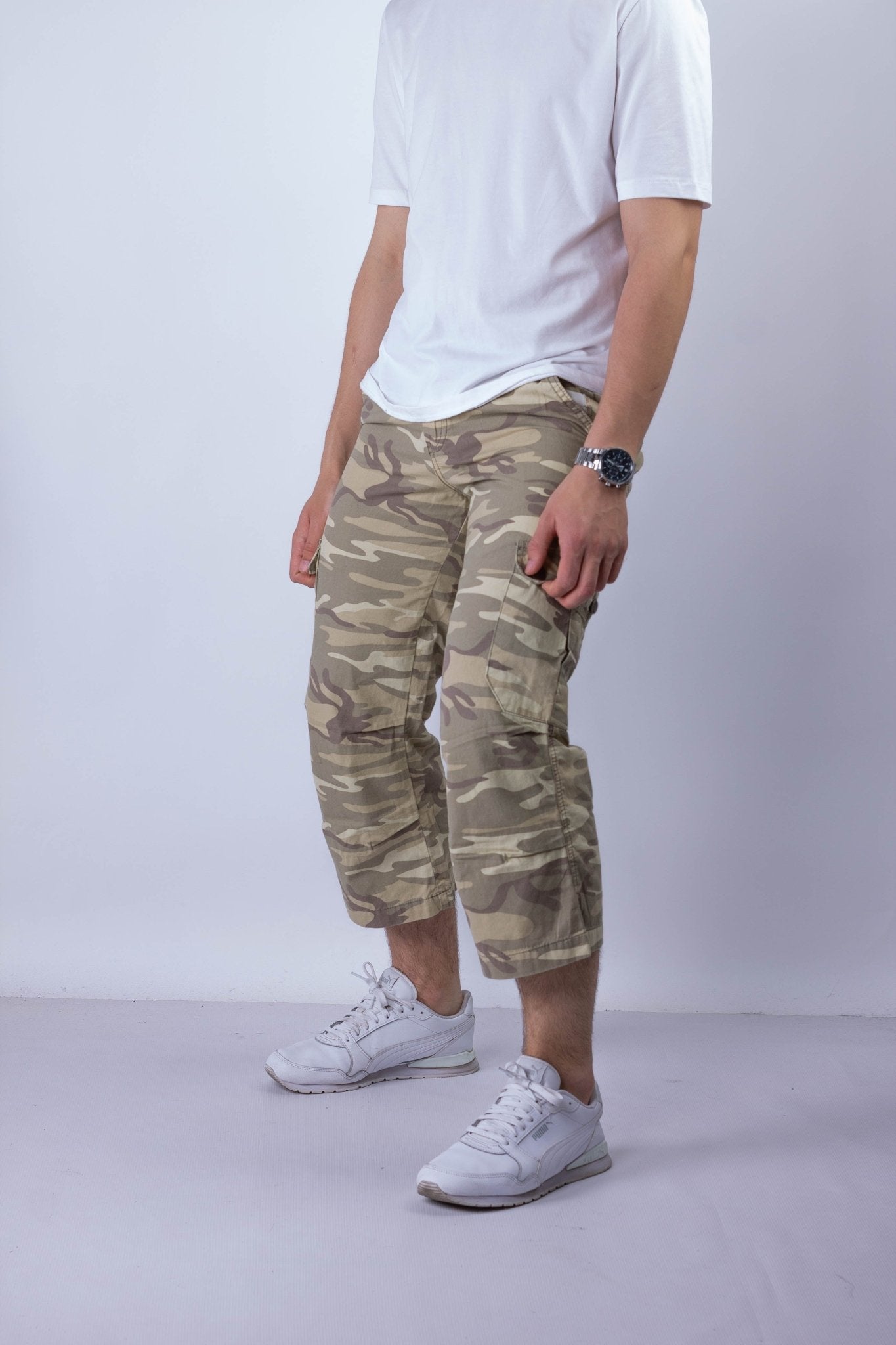 Spodnie bojówki męskie 3/4 moro W5404 - DANNY