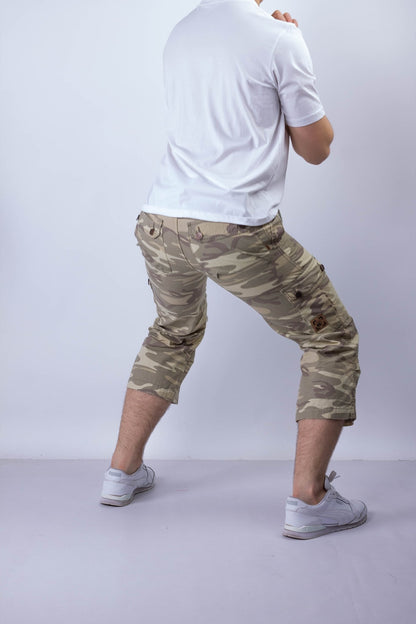 Spodnie bojówki męskie 3/4 moro W5404 - DANNY