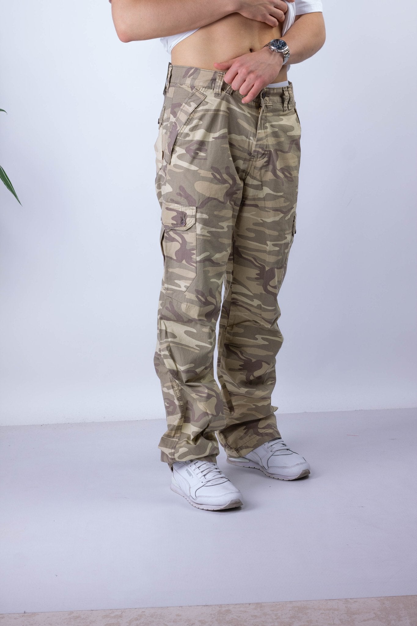 Spodnie bojówki męskie moro W5405 - DANNY