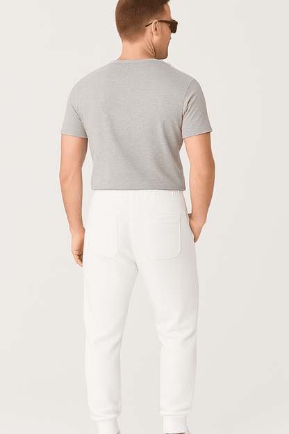 Spodnie męskie dresowe białe W5203 - DANNY