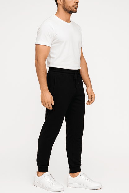 Spodnie Dresowe Joggers Męskie Czarne W5203 - DANNY