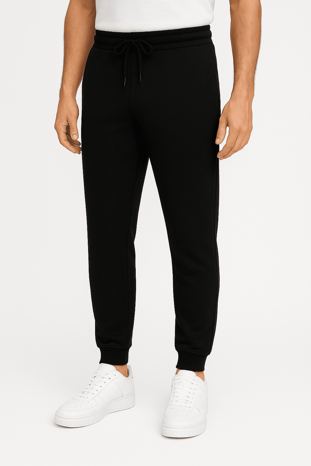 Spodnie Dresowe Joggers Męskie Czarne W5203 - DANNY