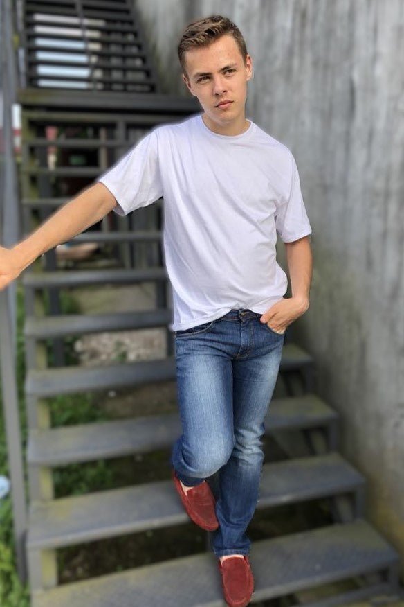 Spodnie męskie jeansowe Allegre niebeskie W5411 - DANNY