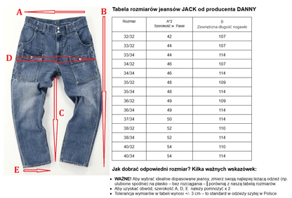 Spodnie męskie jeansowe Jack czarne W5410 - DANNY