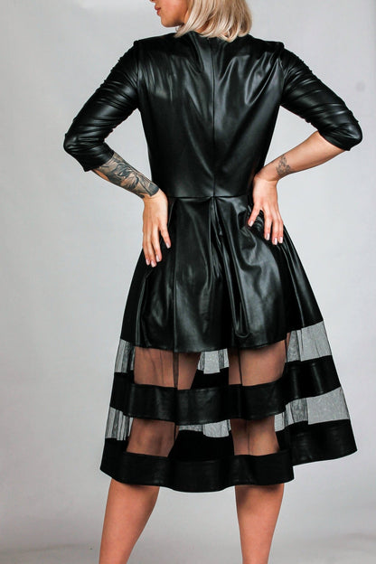 Sukienka Elegance z EkoSkóry S59 - DANNY