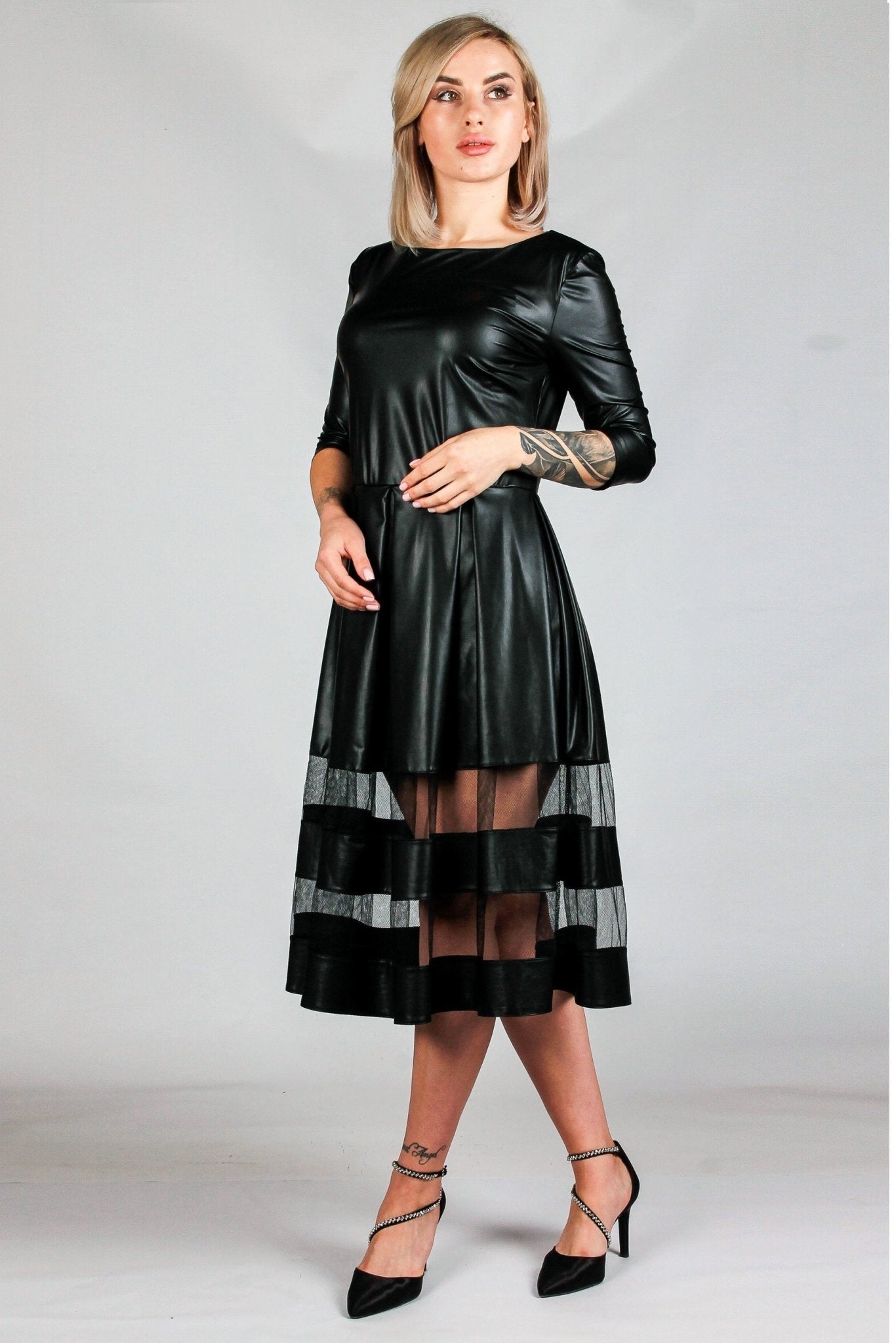 Sukienka Elegance z EkoSkóry S59 - DANNY