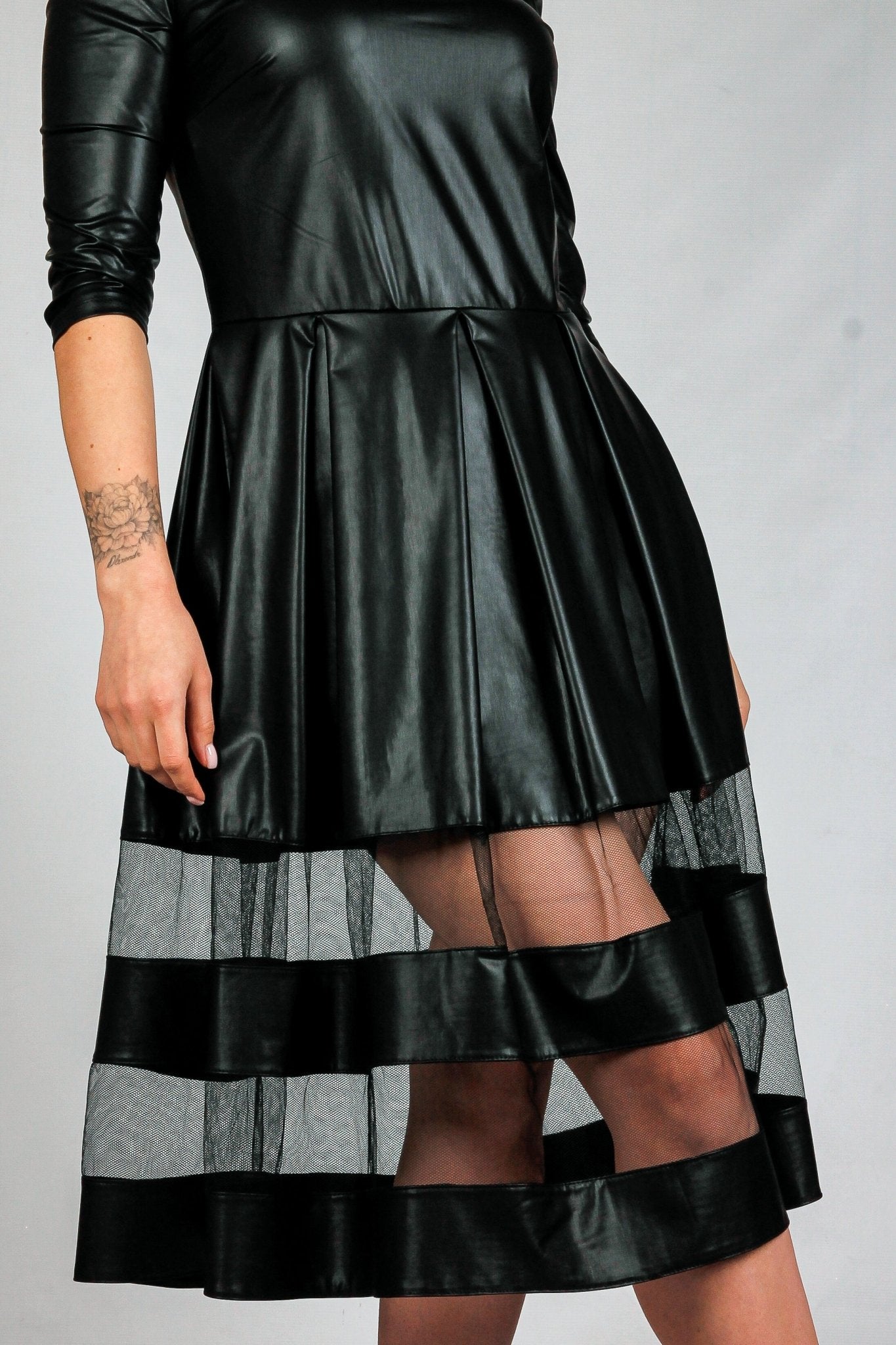 Sukienka Elegance z EkoSkóry S59 - DANNY