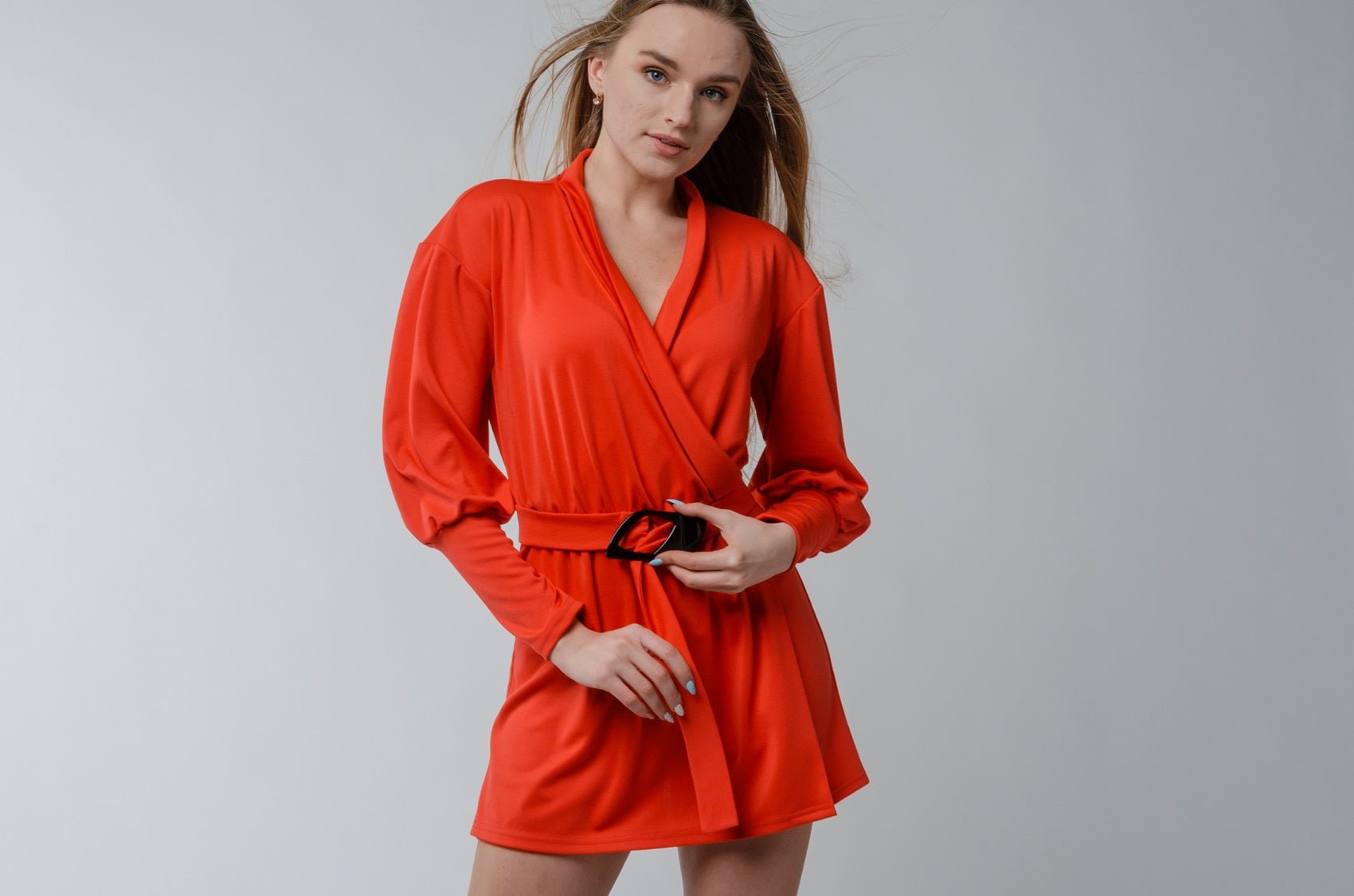 Sukienka - kombinezon damska czerwona S81 - DANNY