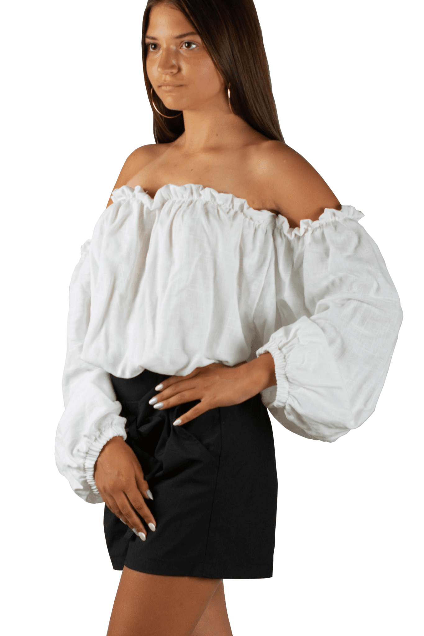 Szorty dresowe damskie czarny S153 - DANNY