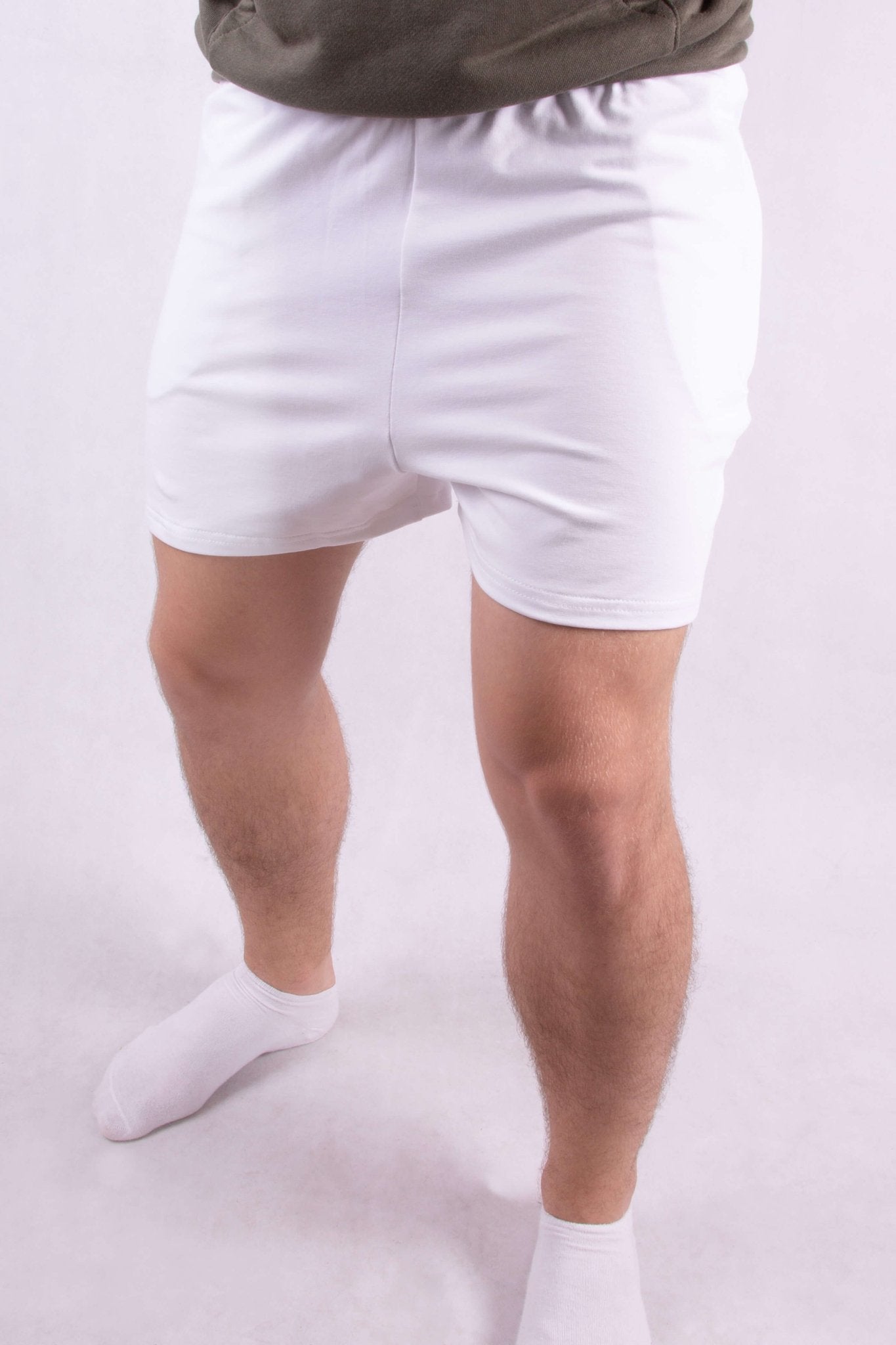 Szorty dresowe męskie białe W5402 - DANNY