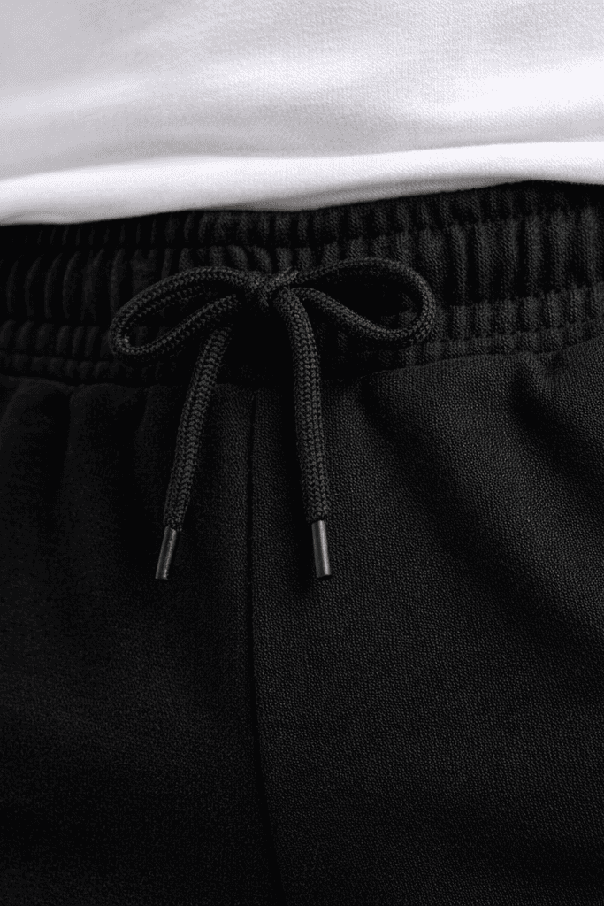 Czarne szorty męskie dresowe 320 g/m² | DANNY pas