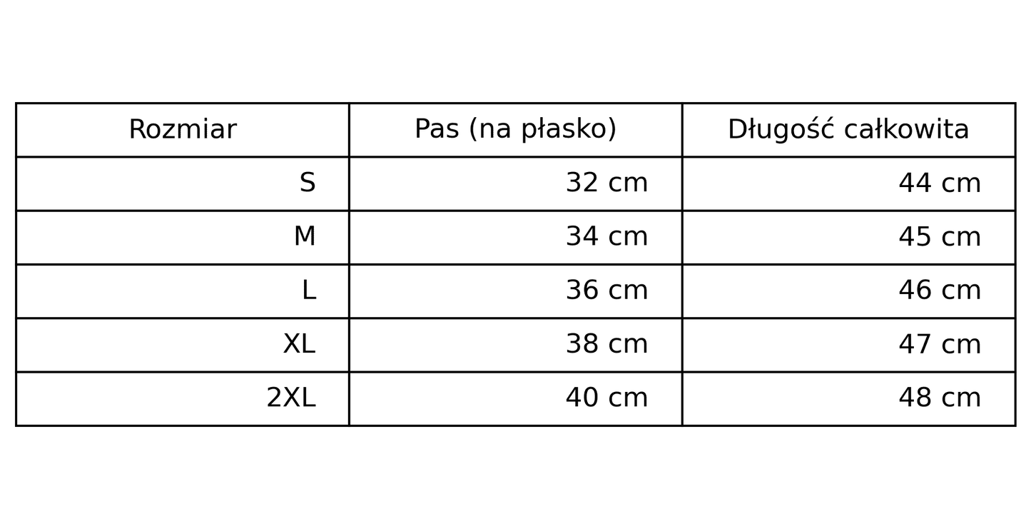 Czarne szorty męskie dresowe 320 g/m² | DANNY tabela