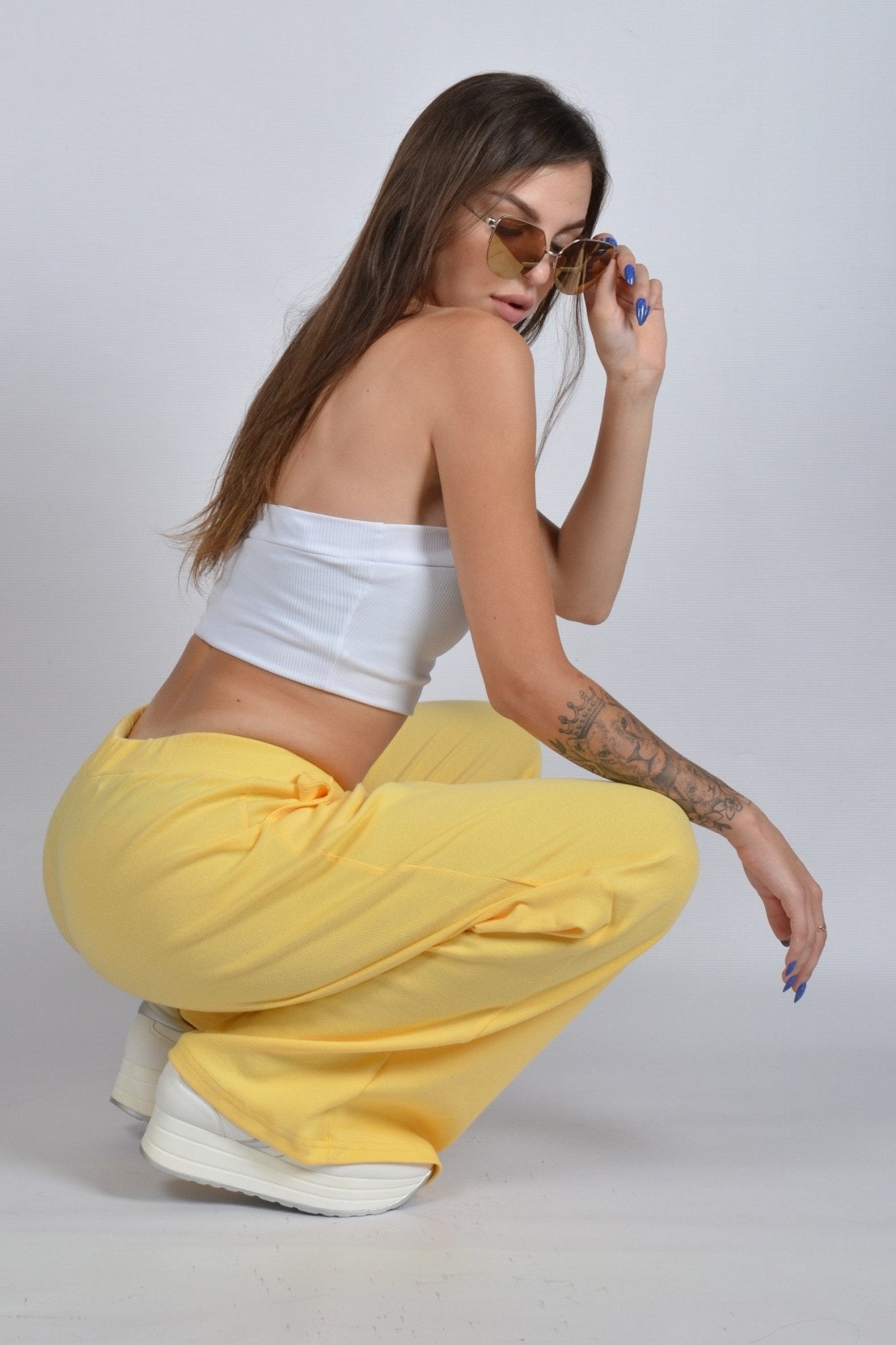 Top krótki damski biały S184 - DANNY