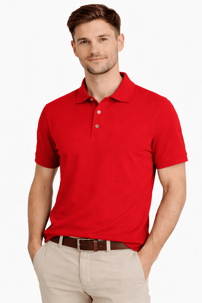 Zestaw: Koszulka Polo Męska Czerwona i Biała - DANNY